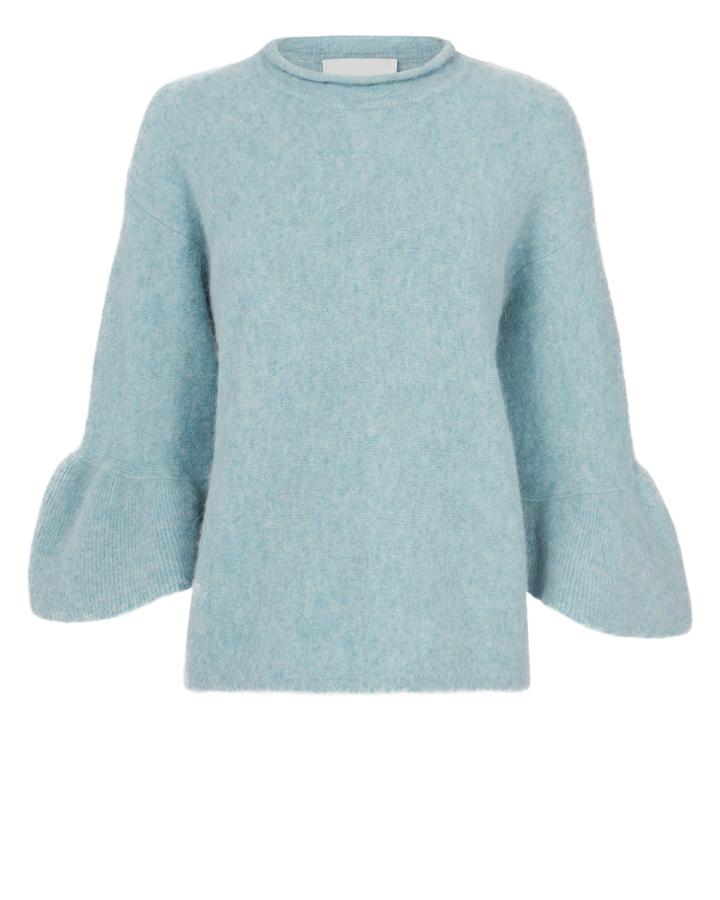 3.1 Phillip Lim Ruffle Sleeve Sweater Blue L