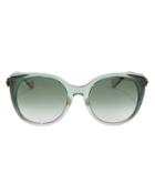 Gucci Gradient Cat Eye Sunglasses Green 1size