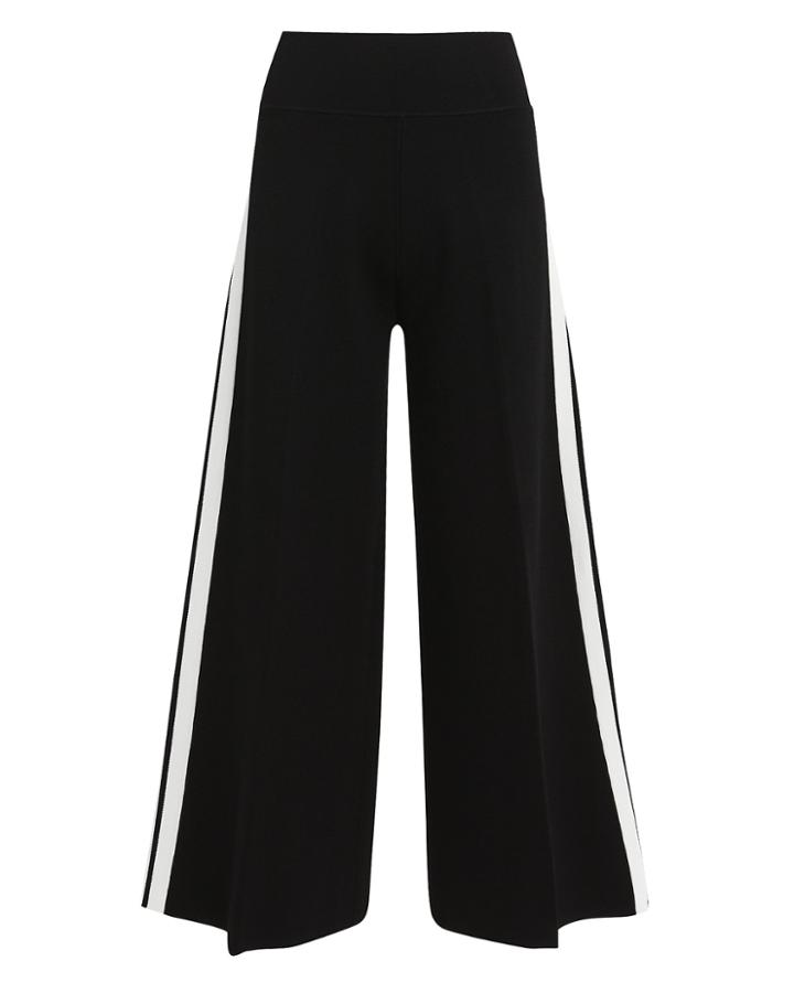 Veronica Beard Roland Cropped Pants Black/white S