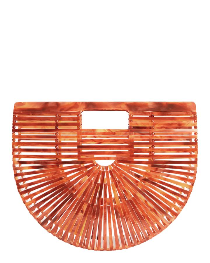 Cult Gaia Ark Agate Small Clutch Brown 1size