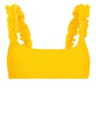 Ellejay Lanai Ruffle Bikini Top Marigold M
