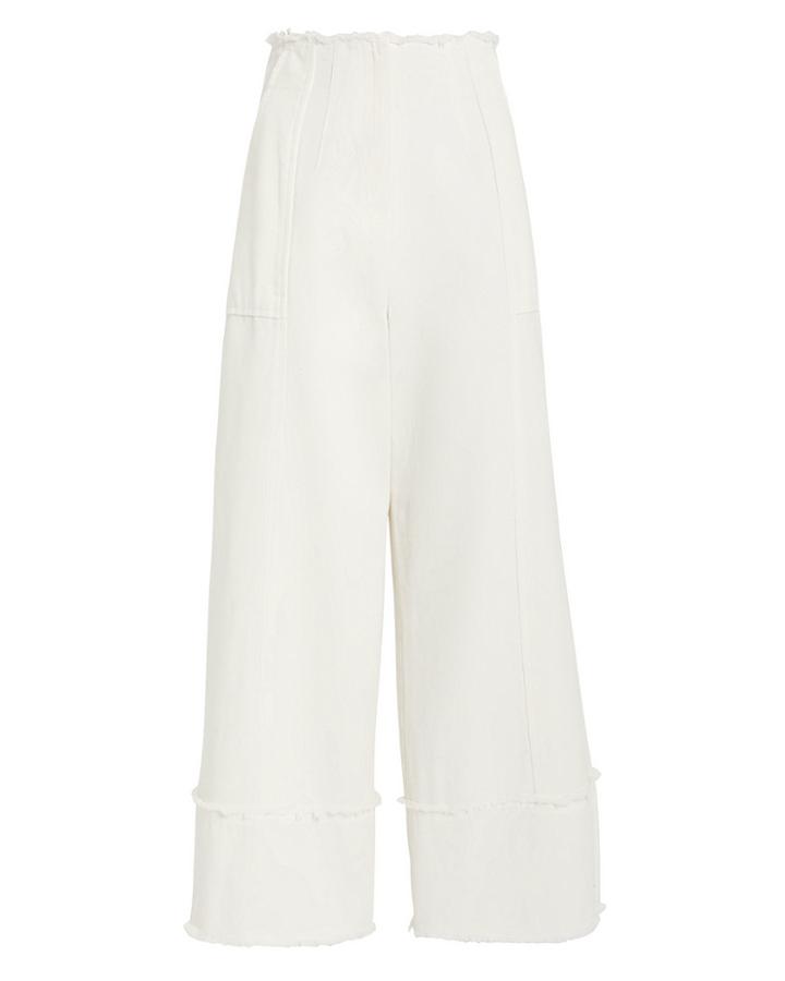 Exclusive For Intermix Intermix Francesca Wide Leg Pants Ivory Zero
