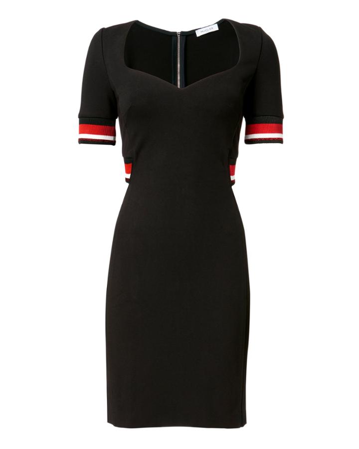 Thierry Mugler Mugler Striped Black Knit Dress Black 36