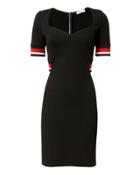 Thierry Mugler Mugler Striped Black Knit Dress Black 36