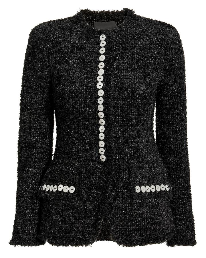 Alexander Wang Sculpted Tweed Jacket Black 4