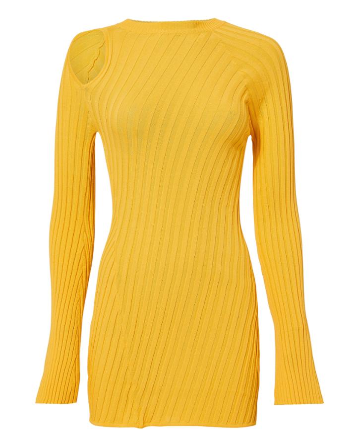 Ellery Aquarius Knit Cutout Top Orange P