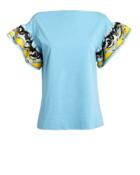 Emilio Pucci Printed Ruffle Sleeve T-shirt Blue M