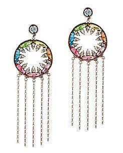 Dannijo Zahra Rainbow Fringe Earrings