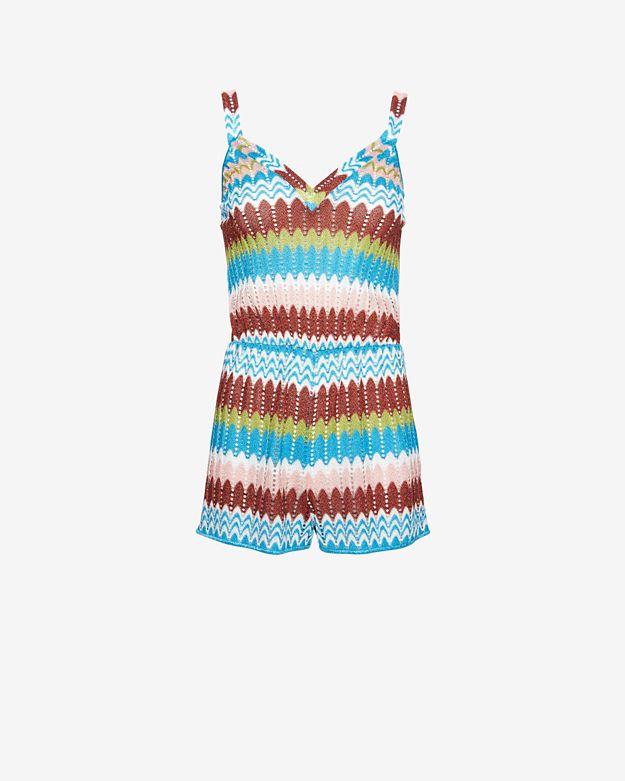 Missoni Mare Lurex V Perforated Knit Romper