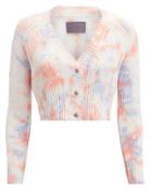 Zoe Jordan Nalon Tie-dye Cropped Cardigan Coral Tie-dye M/l