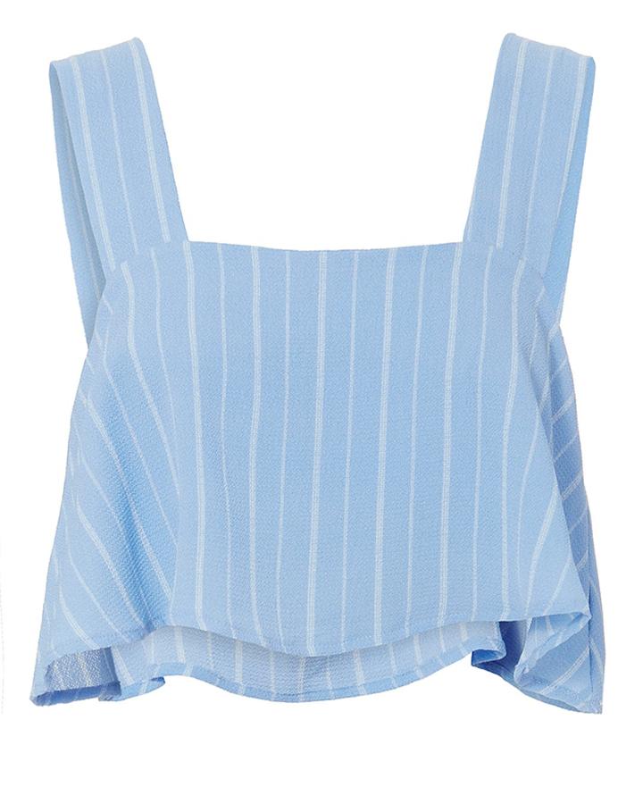 Ellejay Nina Cropped Tank Blue-med S