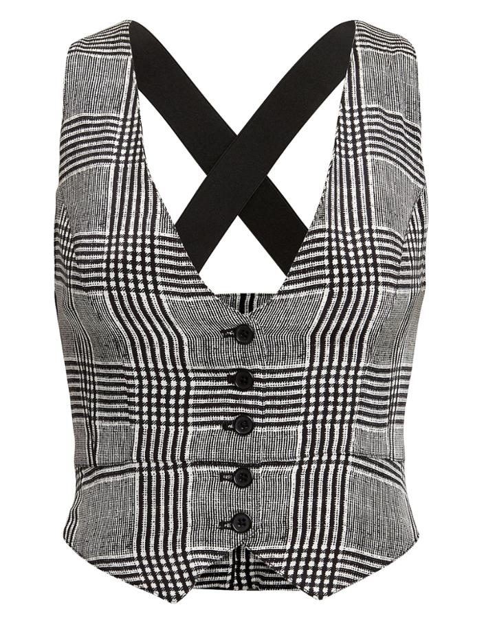 Fleur Du Mal Tailored Button Front Vest Multi Zero