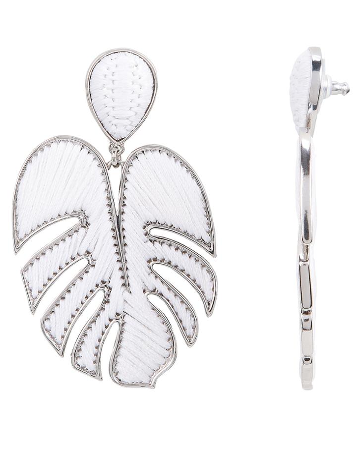 Mignonne Gavigan Palmer Drop Earrings White 1size