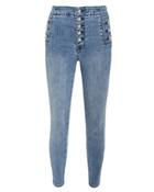 J Brand Natasha Vega Cropped Skinny Jeans Light Blue Denim 27