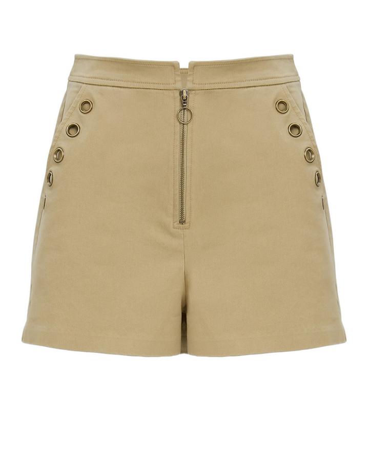 Exclusive For Intermix Intermix Selma Grommet Shorts Beige Zero