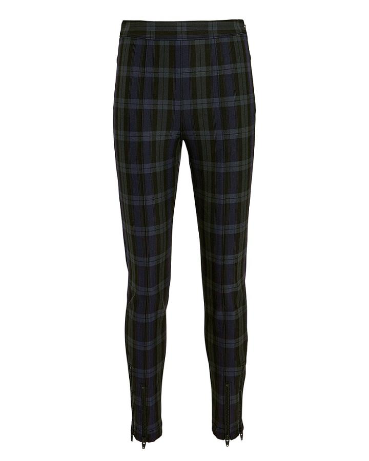 T By Alexander Wang Zip Detail Plaid Leggings Multi 4
