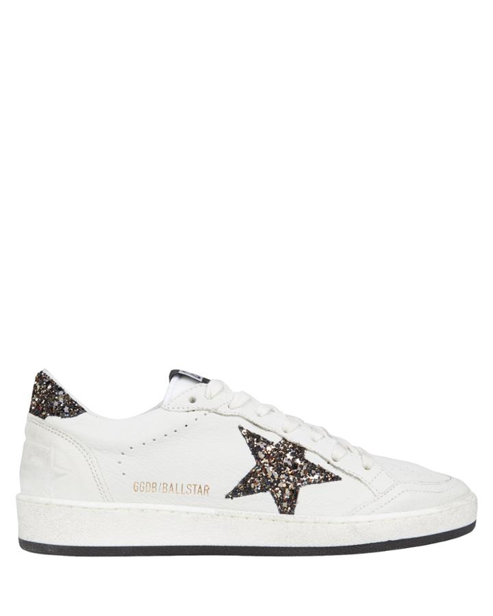 Golden Goose Ball Star Glitter Sneakers White 36