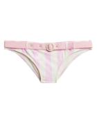 Solid & Striped Rachel Belted Bikini Bottoms Pink/white S