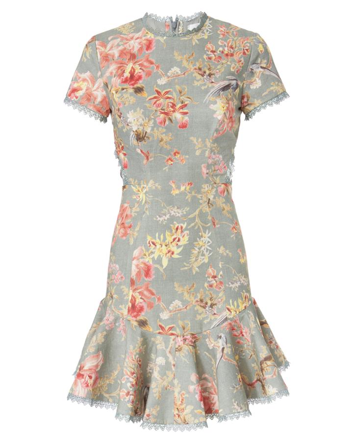 Zimmermann Mercer Flutter Floral Dress
