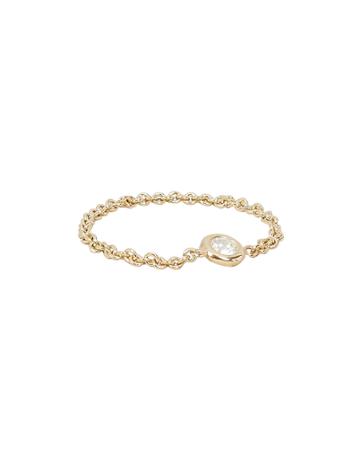 Zoe Chicco Zo Chicco Floating Diamond Chain Ring Gold 6.5