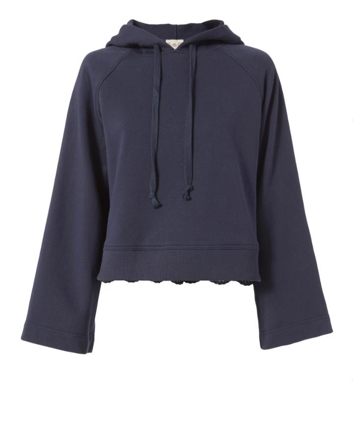 Sea Eyelet Back Hoodie