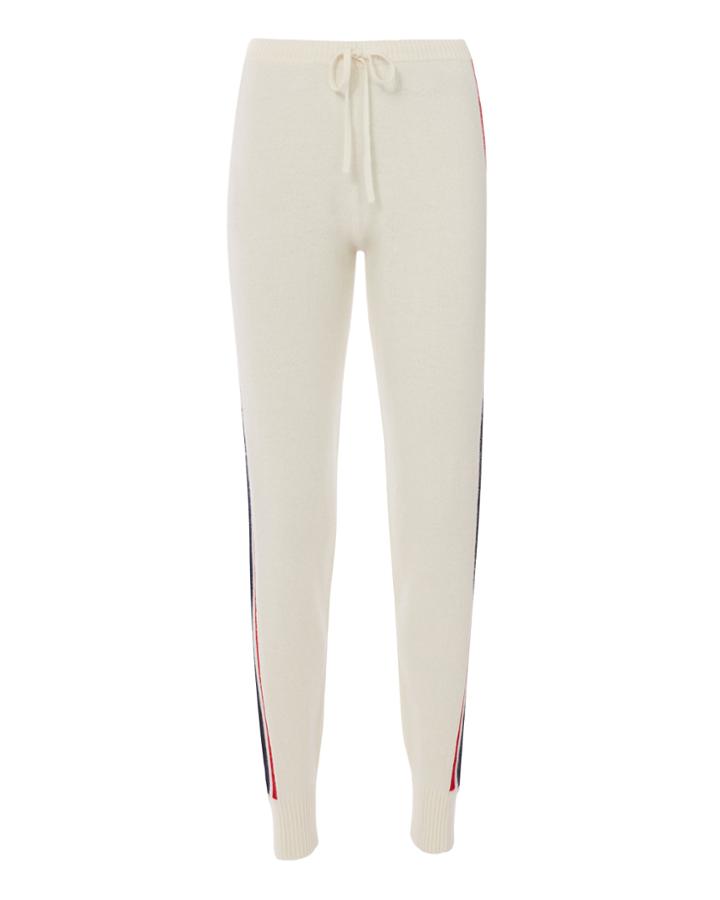 Madeleine Thompson Mabel Cashmere Track Pants Ivory S