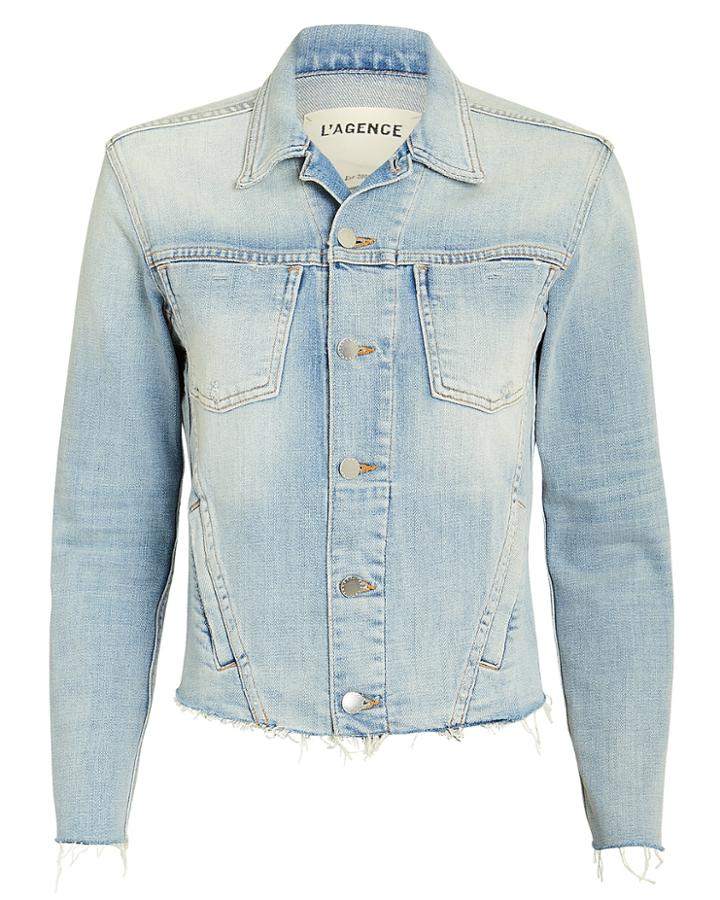 L'agence Janelle Mojave Denim Jacket Denim-lt L