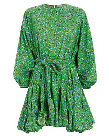 Rhode Resort Rhode Ella Mini Dress Green/white Floral S