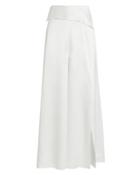Cushnie Et Ochs Cushnie High Rise Wide Leg Front Slit Pants White 4
