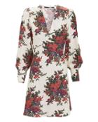 Mcq By Alexander Mcqueen Floral Boudoir Mini Dress Ivory 38