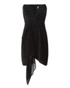 Michelle Mason Strapless Velvet Burnout Dress