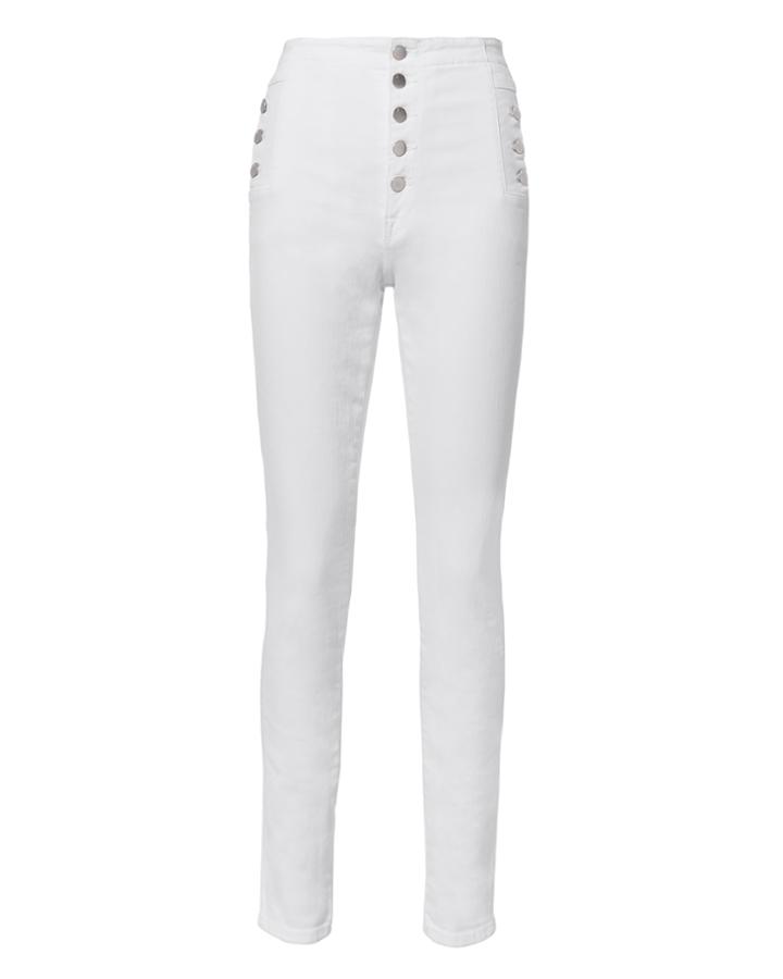 J Brand Natasha Sky High Blanc Skinny Jeans White 26
