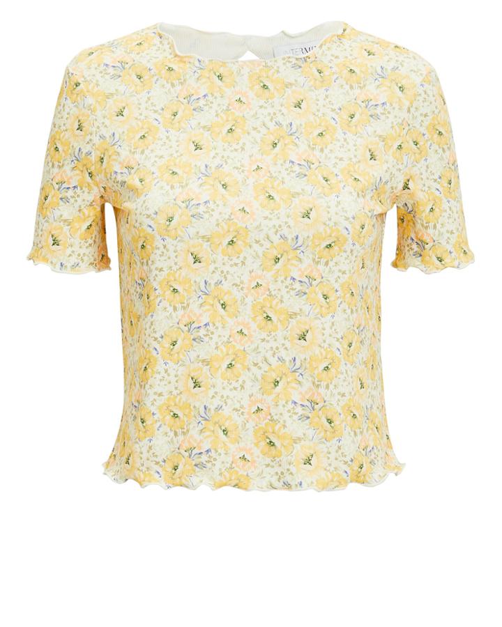 Exclusive For Intermix Intermix Juliana Cutout Top Yellow/floral P
