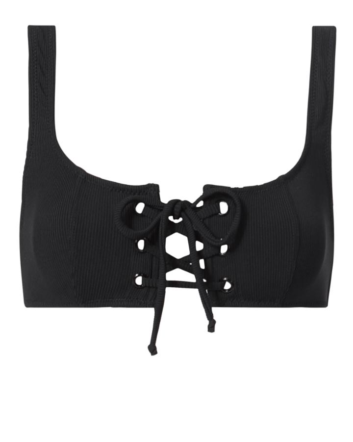Solid & Striped X Staud Isabella Lace-up Bikini Top