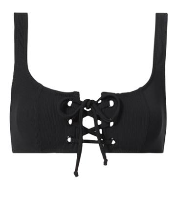 Solid & Striped X Staud Isabella Lace-up Bikini Top