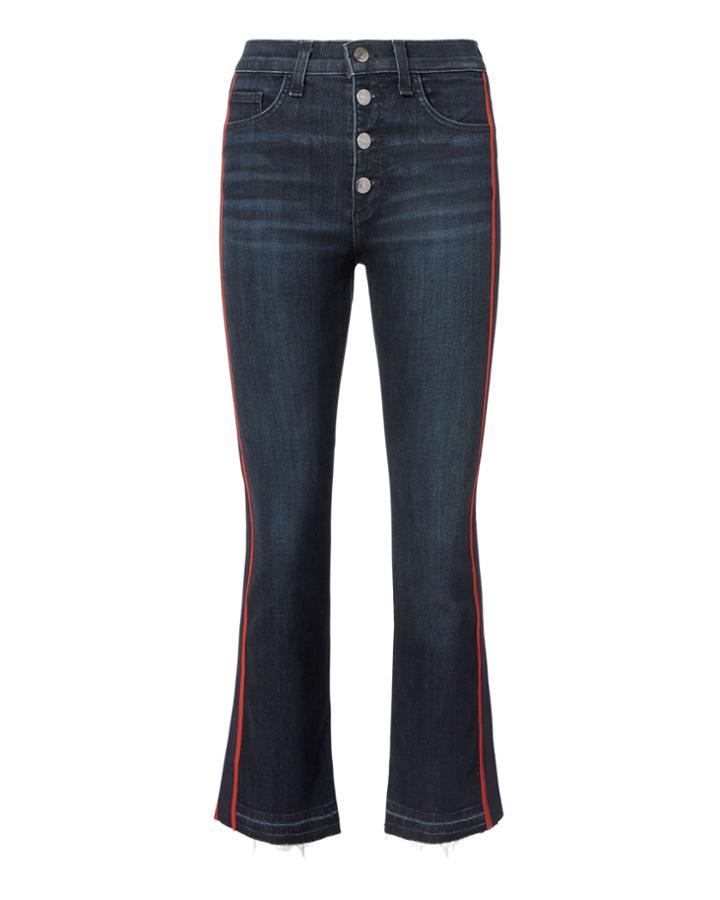 Veronica Beard Carolyn Tuxedo Stripe Baby Boot Jeans