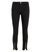Frame Le High Noir Skinny Zip Jeans Black 23