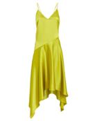 Fleur Du Mal Yellow Silk Slip Dress Yellow Zero