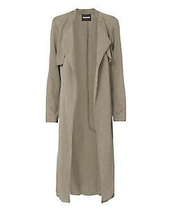 Monrow Long Twill Trench Jacket