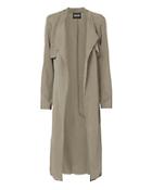 Monrow Long Twill Trench Jacket