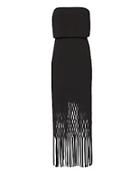 Dion Lee Bonded Slit Fringe Hem Strapless Dress