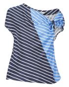 Tibi Rtw Tibi Delphina Asymmetrical Tie Top Pattern S