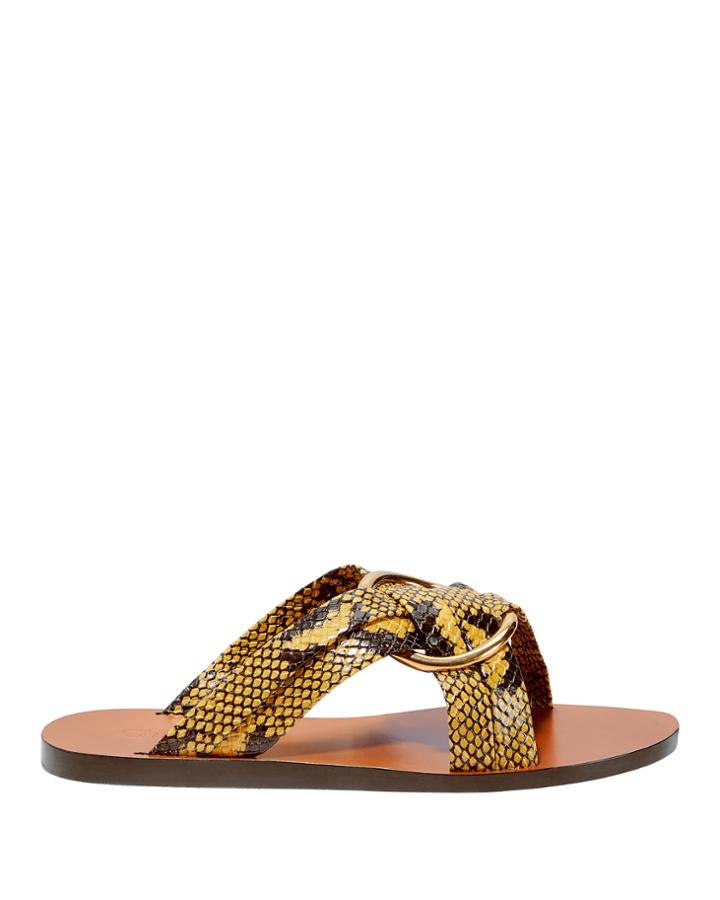 Chloe Chlo Rony Flat Sandals Yellow 36