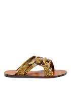 Chloe Chlo Rony Flat Sandals Yellow 36