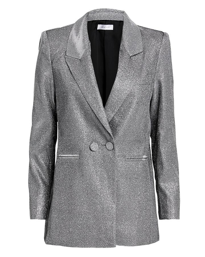 Anine Bing Ace Blazer Gunmetal Silver M
