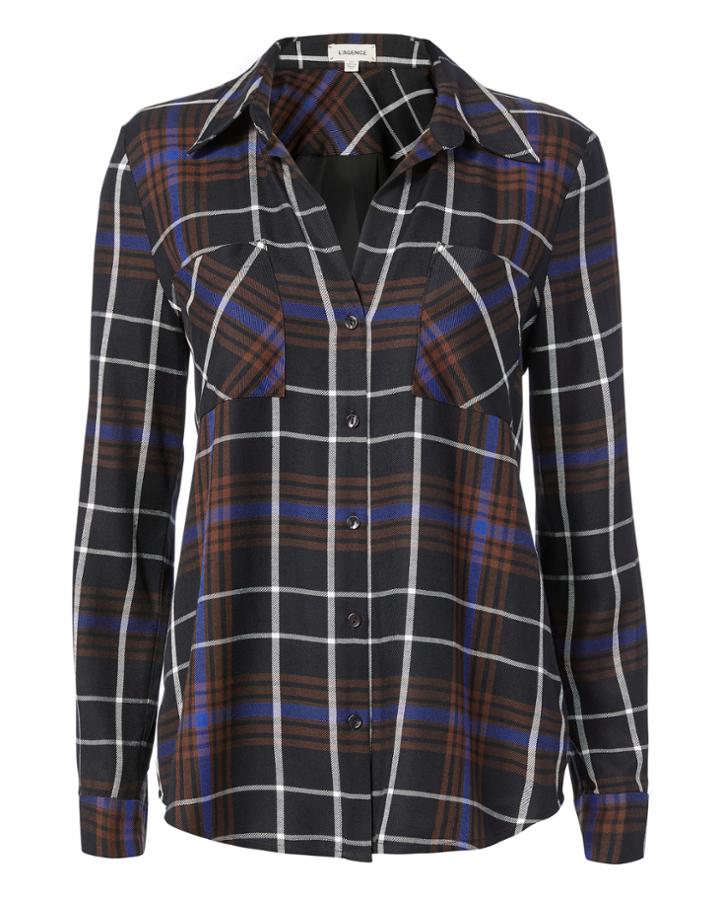 L'agence Denise Plaid Shirt