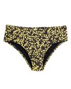 Ganni Floral Bikini Bottom Black/yellow Floral 38