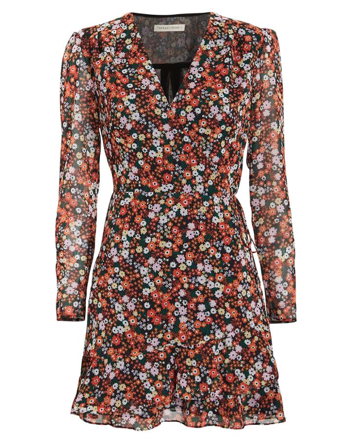 The East Order Harlie Passiona Floral Mini Dress Red/floral M