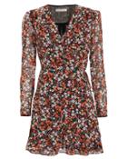 The East Order Harlie Passiona Floral Mini Dress Red/floral M