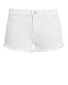 L'agence Zoe White Cut Off Denim Shorts White 24